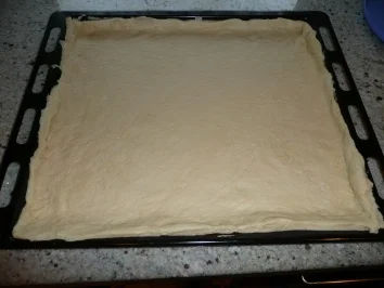 Pflaumenkuchen m. Hefeteig - Rezept