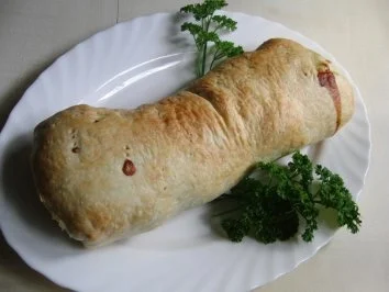 Hackbraten im Schlafrock, oder wie verstecke ich gemischtes kalorienred. Hackfleisch - Rezept - Bild Nr. 3