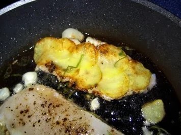 Rotbarschfilet mit Kartoffelschuppen - Rezept - Bild Nr. 7