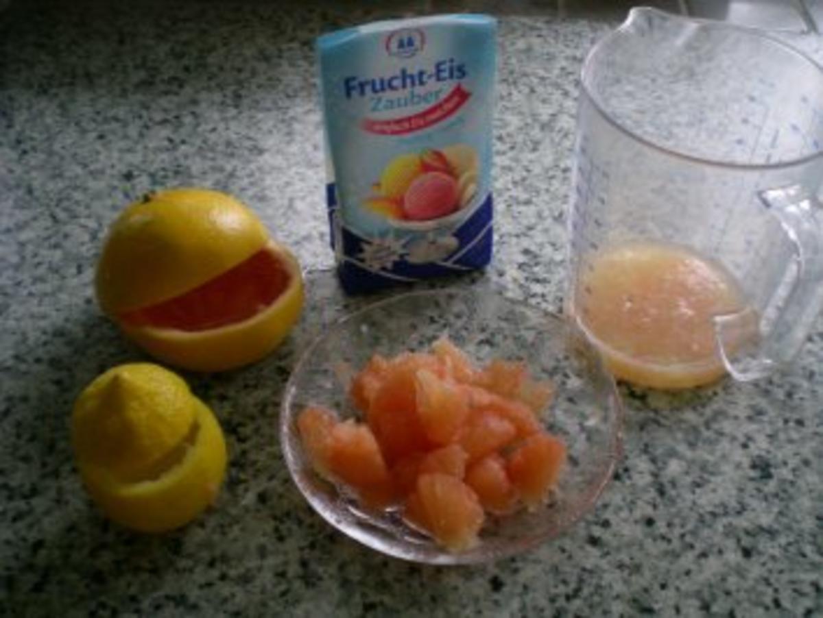 Eis: Grapefruit-Zitronen Eiscreme - Rezept - Bild Nr. 3