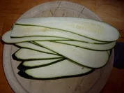 VORSPEISE:  gebratene Zucchinischeiben zweierlei Art - Rezept