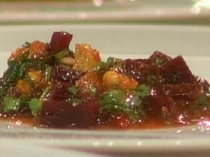 Rezept: Karpfen mit Kürbis und Roter Bete á la Kleeberg Karpfen mit Kürbis und Roter Bete á la Kleeberg - Rezept