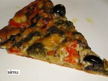 Pizza aus dem Garten - Rezept