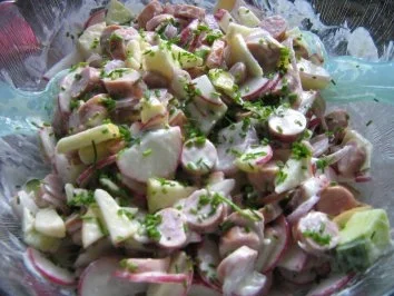 Apfel-Meerrettich-Wurstsalat (Wienerle) - Rezept - Bild Nr. 3