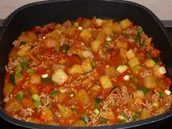 Pfannengericht: Kartoffel, Hack und Gemüse - Rezept - Bild Nr. 3