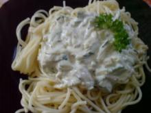 Spaghetti mit leichter Zucchinisoße - Rezept