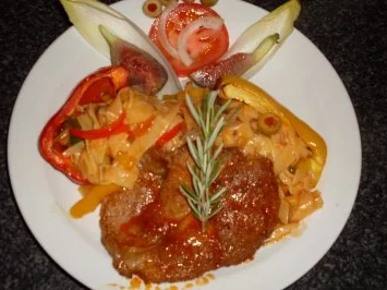 Paprika - Pasta  mit  Schweinesteak - Rezept - Bild Nr. 4