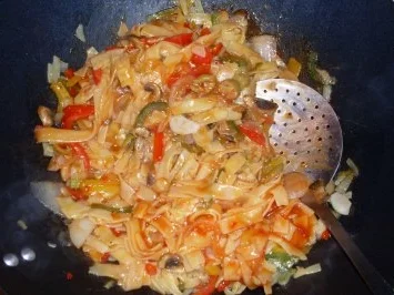 Paprika - Pasta  mit  Schweinesteak - Rezept - Bild Nr. 3