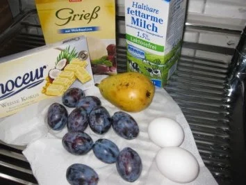 Rezept: Birne und Zwetschge versinken im Grieß-Schoki-Schaum Bild Nr. 2 Birne und Zwetschge versinken im Grieß-Schoki-Schaum - Rezept - Bild Nr. 2