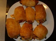 Pikante Kuchen: Blätterteig mit Schinken und Käse - Rezept