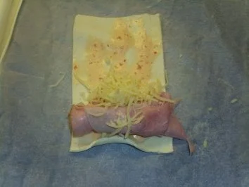 Pikante Kuchen: Blätterteig mit Schinken und Käse - Rezept - Bild Nr. 2