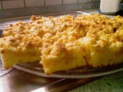 Saftiger Apfel- Blechkuchen - Rezept