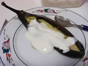 Ofenbanane mit Vanille-Zitronen-Joghurt - Rezept