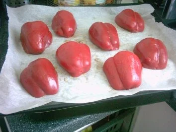 SALAT - geröstete Paprika und gebratene Aubergine - Rezept - Bild Nr. 2