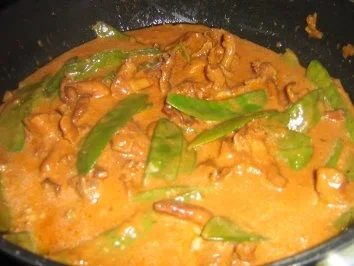 Farfalle an Gemüse-Pfifferlingsoße mit Gorgonzola und feinen Minutensteaks - Rezept - Bild Nr. 5