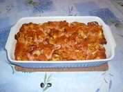 Rezept: Tortelliniauflauf nach Marcos Art Tortelliniauflauf nach Marcos Art - Rezept