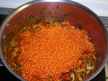 Gedünstete Dorade auf Safran-Linsenbett - Rezept - Bild Nr. 5