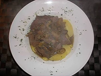 Hähnchenlebern in Rotweinsauce - Rezept