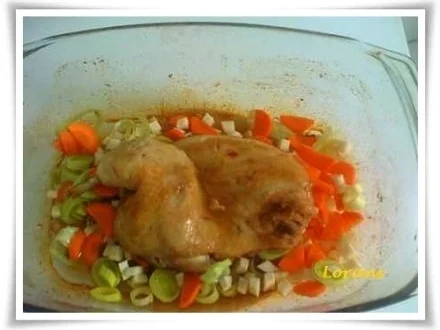 Hähnchen auf Gemüsebett - Rezept - Bild Nr. 8