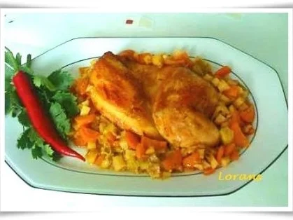 Hähnchen auf Gemüsebett - Rezept - Bild Nr. 10