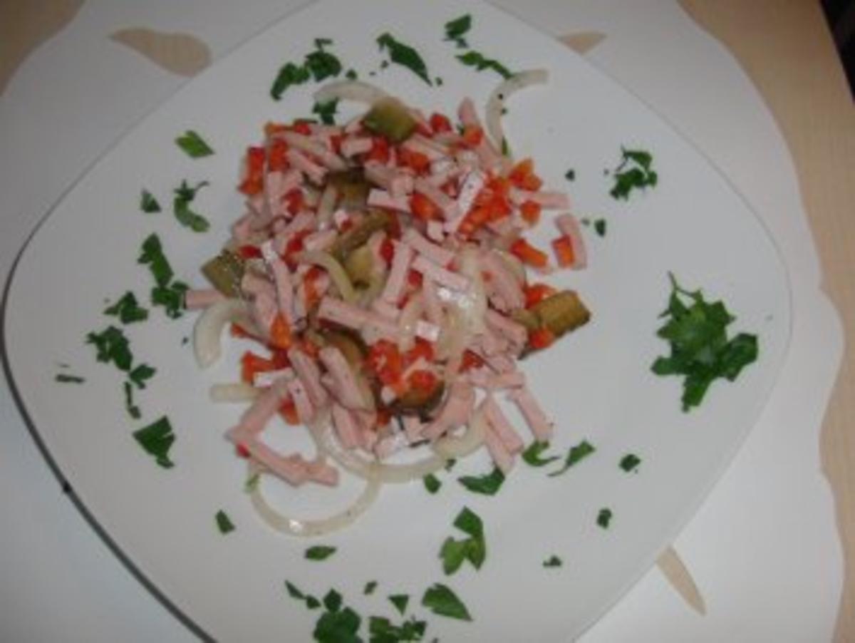 Salat : Wurstsalat mit Essig und Öl - Rezept - Bild Nr. 6