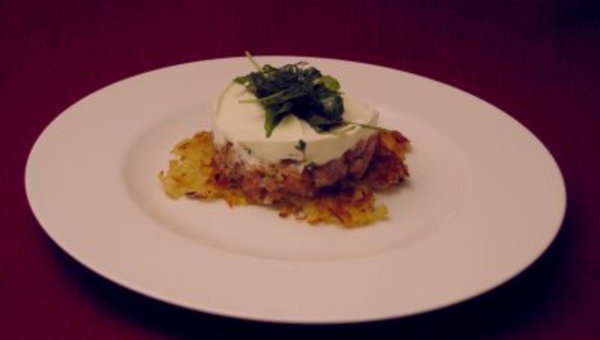 Lachstatar auf Rösti - Rezept Von Einsendungen Das perfekte Dinner