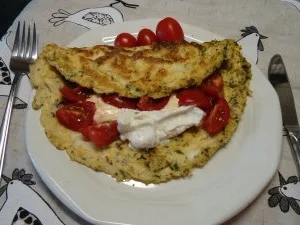 Rezept: Kräuter- Omelett mit Tomate Kräuter- Omelett mit Tomate - Rezept