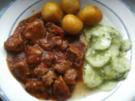 Gulasch- Schwenkkartoffeln- - Rezept