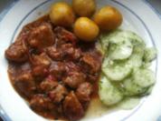 Gulasch- Schwenkkartoffeln- - Rezept
