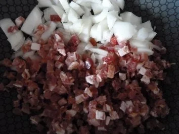 Rosmarinleber an Wirsing im Speckrahm mit Salzkartoffeln - Rezept - Bild Nr. 5