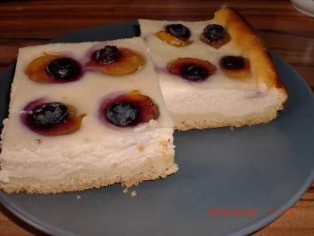 Backwaren: Mirabellen-Heidelbeeren-Käsekuchen - Rezept