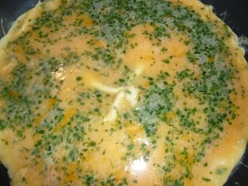 Rezept: Kräuter - Omelette mit Champignon - Tomaten - Füllung Bild Nr. 5 Kräuter - Omelette mit Champignon - Tomaten - Füllung - Rezept - Bild Nr. 5