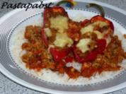 Gefüllte Paprika auf Reisbett - Rezept