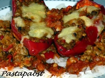 Rezept: Gefüllte Paprika auf Reisbett Bild Nr. 5 Gefüllte Paprika auf Reisbett - Rezept - Bild Nr. 5