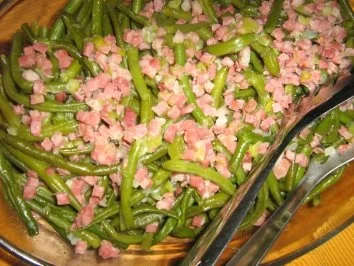 Rezept: Putenschnitzel mit Speckböhnchen, Kartöffelchen und Rahm-Zitronensoße Bild Nr. 7 Putenschnitzel mit Speckböhnchen, Kartöffelchen und Rahm-Zitronensoße - Rezept - Bild Nr. 7