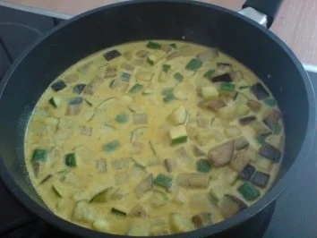 Schweinslendchen in Aubergine-Zucchini-Curry - Rezept - Bild Nr. 2