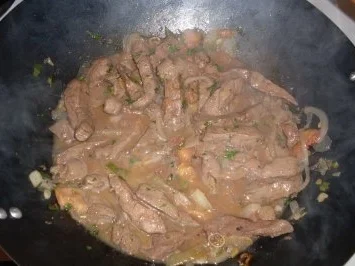 Kalbsleberstreifen in Feigen-Portwein-Sauce mit Spitzkohl & Kartoffelscheiben - Rezept - Bild Nr. 5