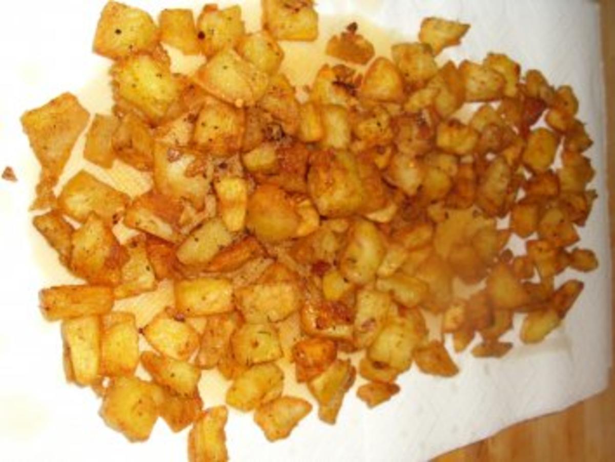 Kasseler mit Sauerkraut und knusprigen Kartoffelwürfeln - Rezept - Bild Nr. 3