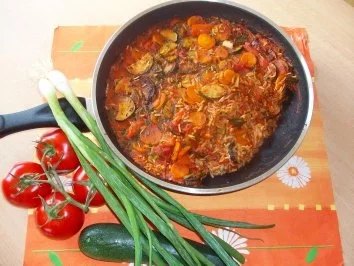 Gemüsereis Pfanne Provençal - Rezept