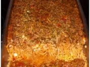 Spaghetti Zucchini mit Schafskäse überbacken - Rezept