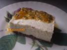 Vanillecremeschnitten an Passionsfruchtspiegel - Rezept