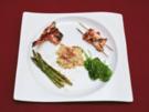 Lamm, Huhn und Riesengarnelen vom Grill mit Thymian-Knoblauchrisotto (Fabian Harloff) - Rezept