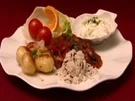 Rinderfilet Stroganoff mit Reis und süß-saurem Gurkensalat (Judith & Mel) - Rezept