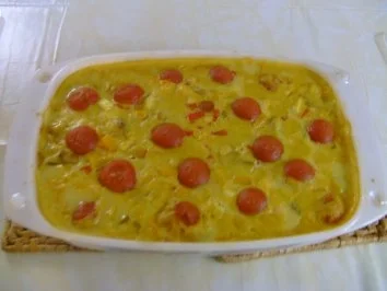 Hähnchenbrust mit Gemüse in Currysoße - Rezept - Bild Nr. 2