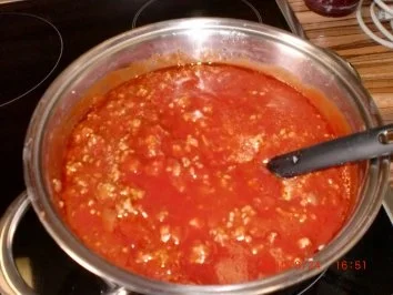 Rezept: Auflauf: Roter Nudel-Hackauflauf mit Mozzarella Bild Nr. 6 Auflauf: Roter Nudel-Hackauflauf mit Mozzarella - Rezept - Bild Nr. 6