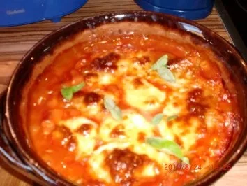 Vegetarisch überbackene Tomatennudeln - Rezept