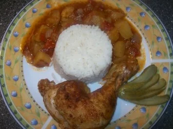 Rezept: Hähnchen geschmort Hähnchen geschmort - Rezept