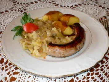 Spitzkohl a la Bayrisch Kraut mit Bratwurst - Rezept - Bild Nr. 5