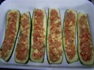 Rezept: Gefüllte Zucchini - kalorienarm Gefüllte Zucchini - kalorienarm - Rezept