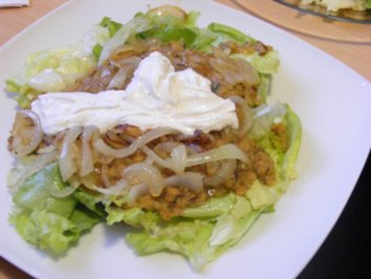 Warmer Linsensalat mit Ziegenkäse - Rezept Von Einsendungen pflanzenhexe